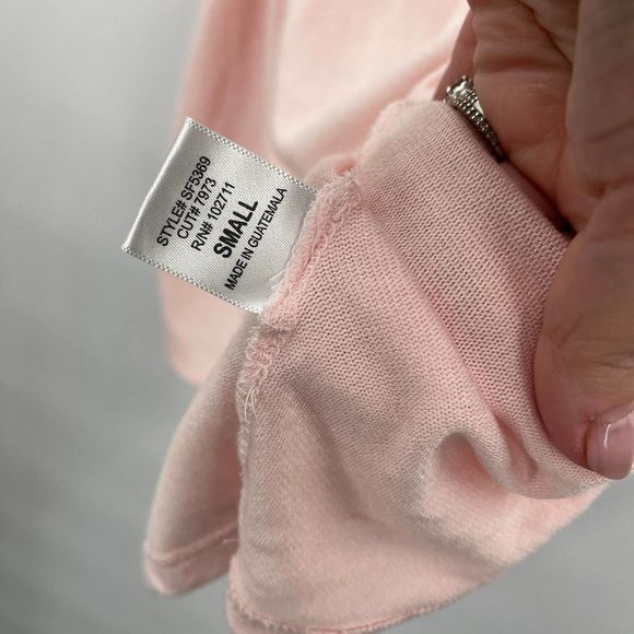 Gibsonlook Twist Front 3/4 Sleeve Lotus Pink Top Size Small NWT - Picture 5 of 9